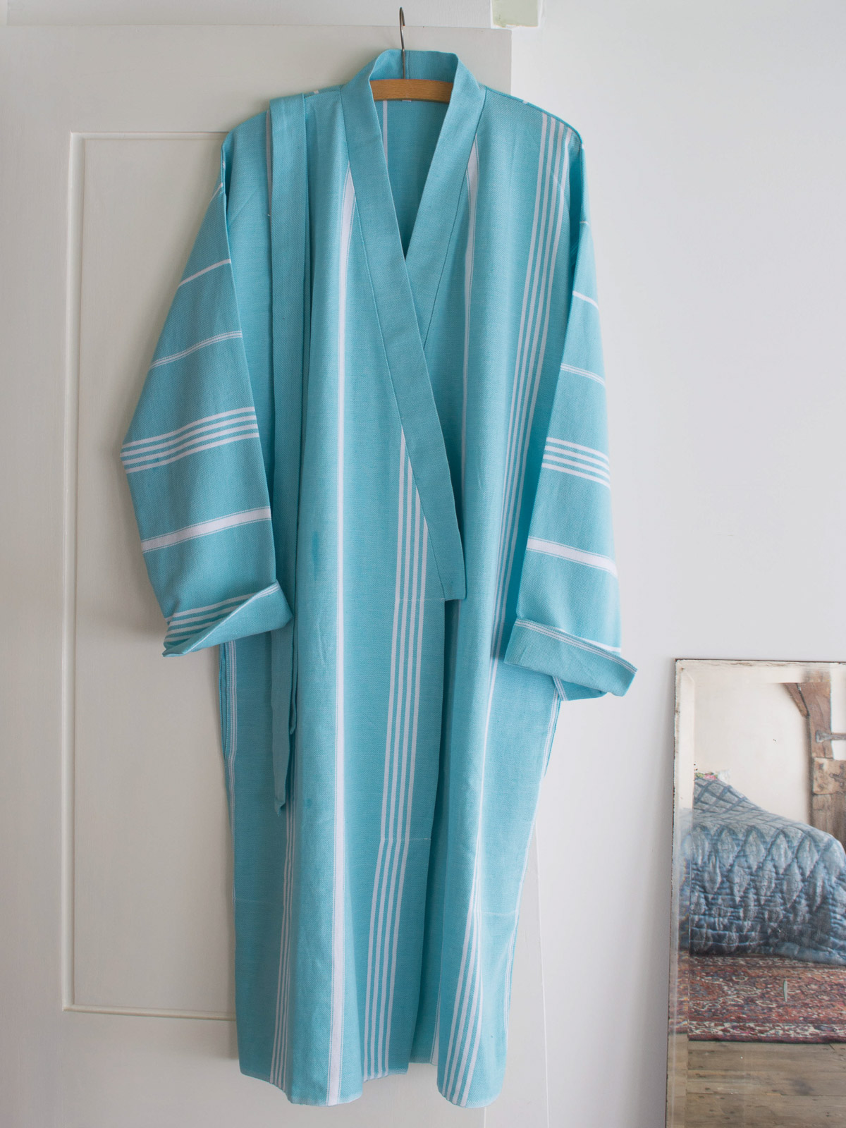 hammam bathrobe size M, aqua